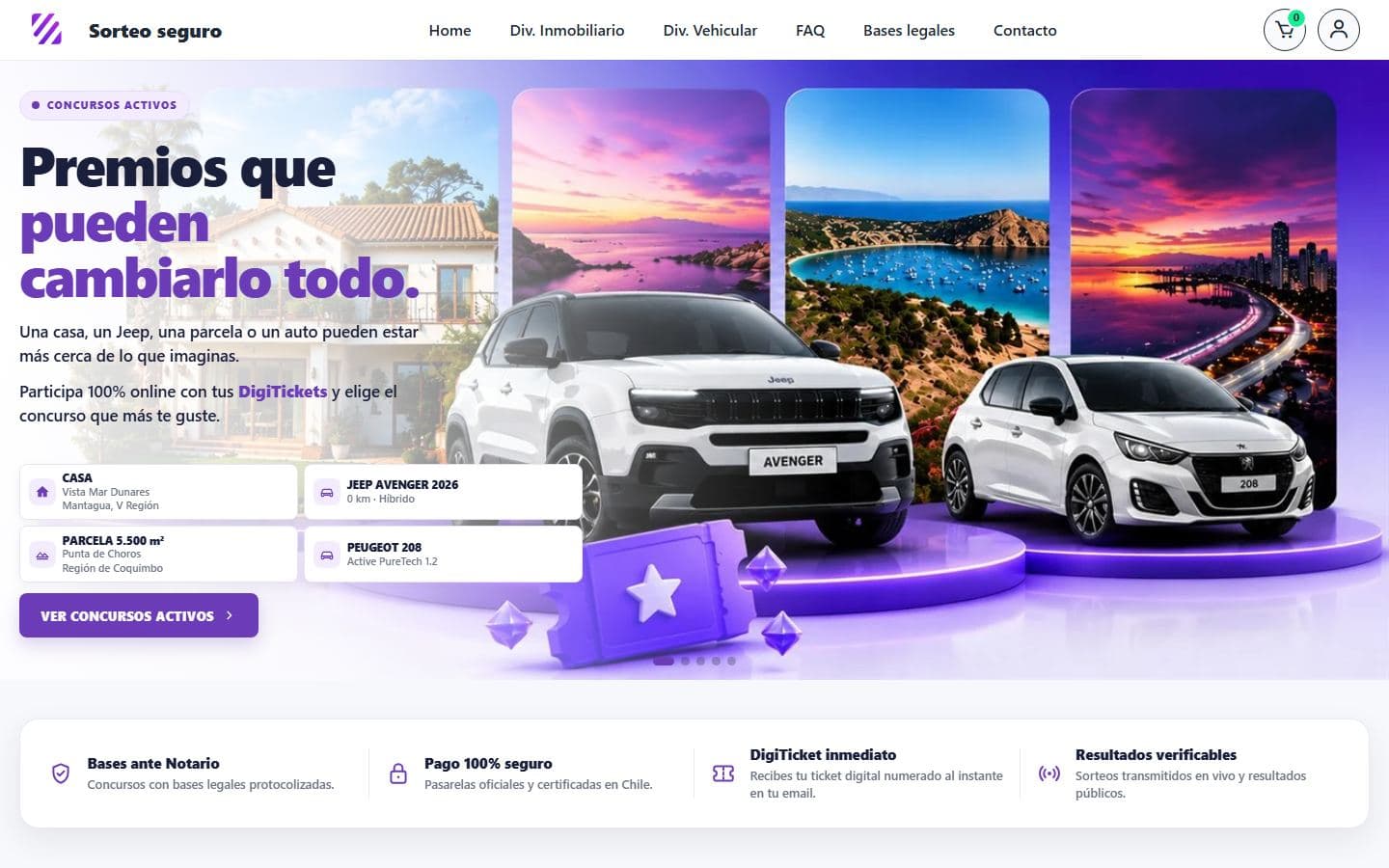Sorteo Seguro en escritorio