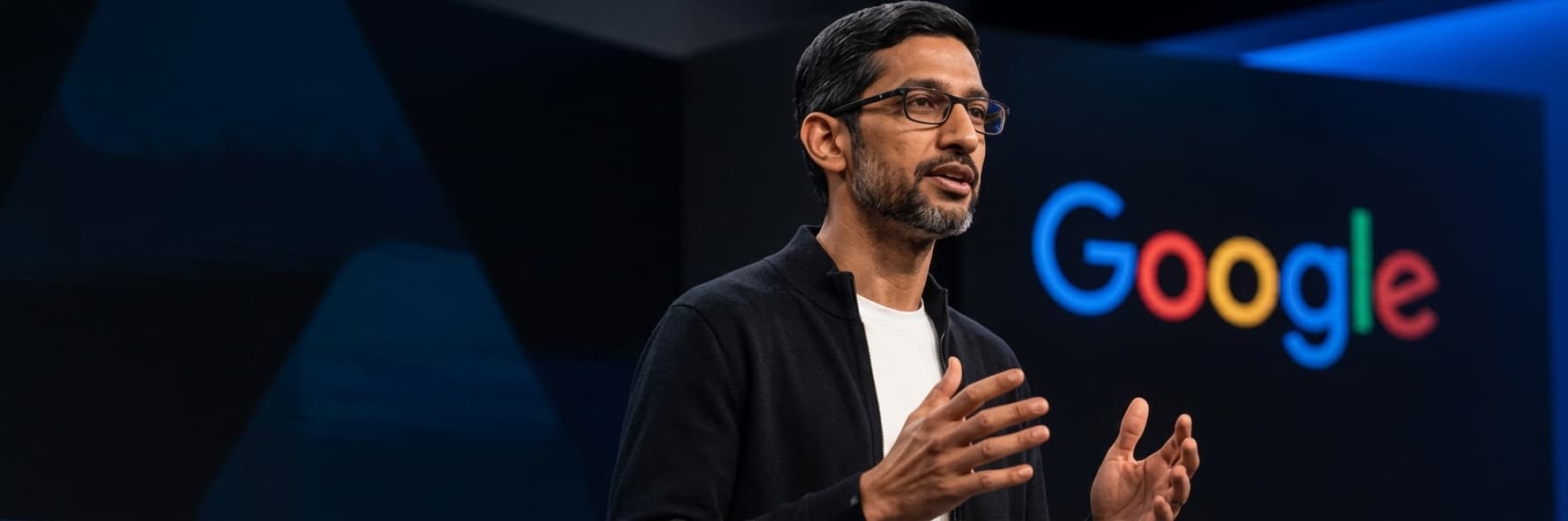 Sundar Pichai presentando novedades de Google Ads